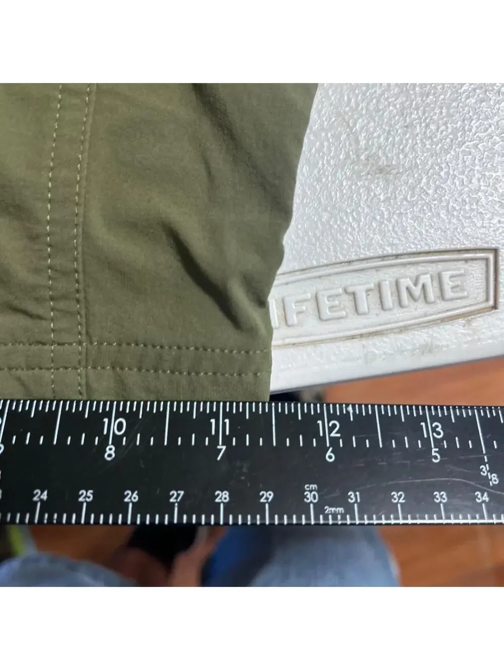 REI Co Op Green Hiking Shorts with drawstring waist